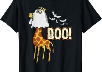 Giraffe Boo Halloween Fun Costume Party T-Shirt