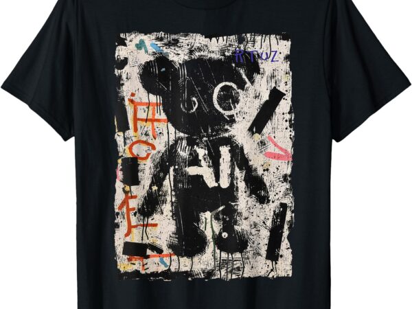 Graffiti teddy bear edgy vintage retro streetwear teddy t-shirt