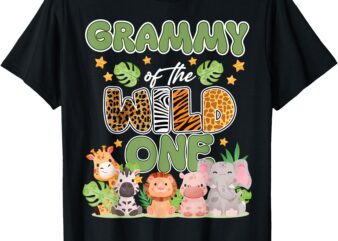 Grammy Of The Wild One 1st Birthday Safari Family Matching T-Shirt