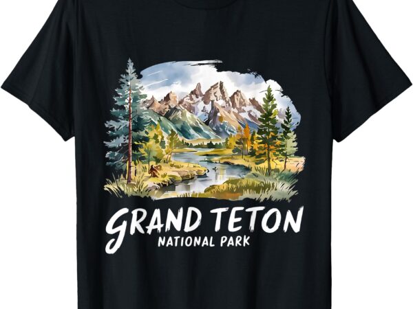 Grand teton national park est 1929 vintage national park wy t-shirt