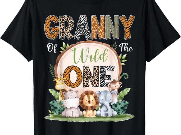 Granny of the wild one first birthday safari woodland t-shirt