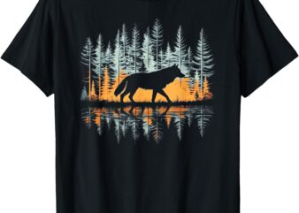 Graphic Tee Wolf Forest Nature Wildlife Outdoor T-Shirt