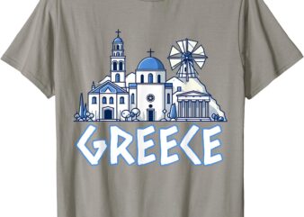 Greece Greek Island Vacation Souvenir Santorini Myconos Kos T-Shirt