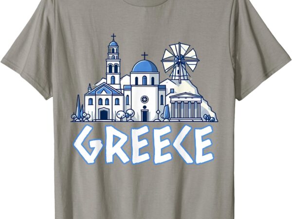 Greece greek island vacation souvenir santorini myconos kos t-shirt