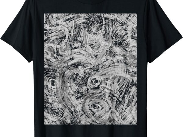 Grey swirl abstract style hip hop street art hipster pattern t-shirt