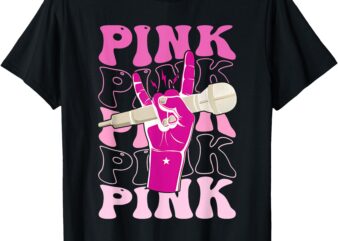 Groovy Pink Personalized Name Pink For Men Women T-Shirt