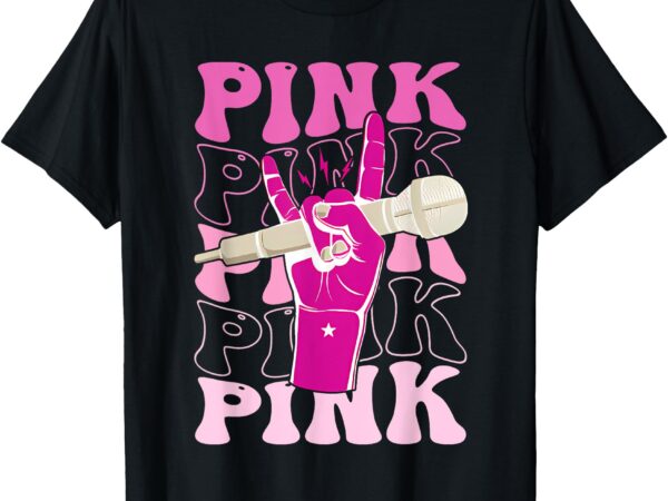 Groovy pink personalized name pink for men women t-shirt