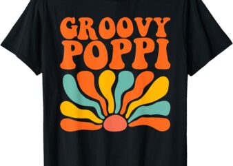 Groovy Retro Poppi Matching Family 1st Birthday Party T-Shirt