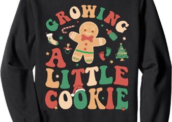 Growing A Little Cookie Christmas Pregnancy Announcement Sweatshirt