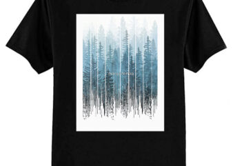 Grunge Dripping Turquoise Misty Forest Classic T-Shirt