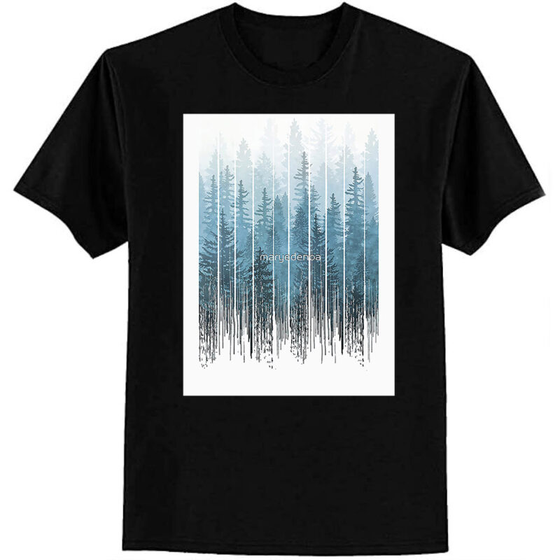 Grunge Dripping Turquoise Misty Forest Classic T-Shirt