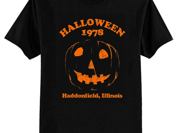 Halloween 1978 holiday spooky myers pumpkin haddonfield classic t-shirt