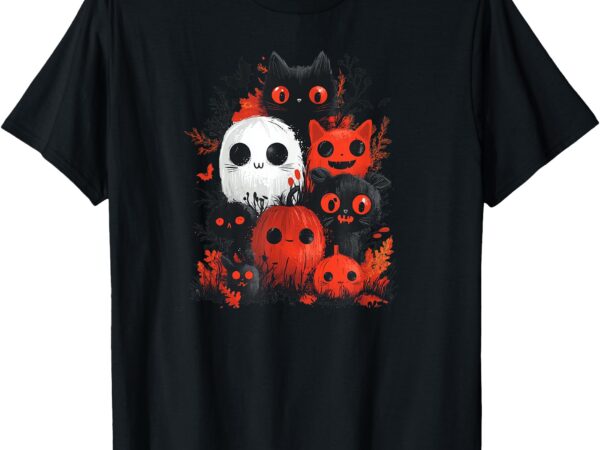 Halloween black cats and ghost fun t-shirt