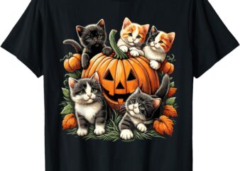 Halloween Cat Pumpkin T-Shirt