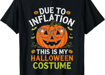 Halloween Costumes Woman 2024 Funny Due to Inflation T-Shirt