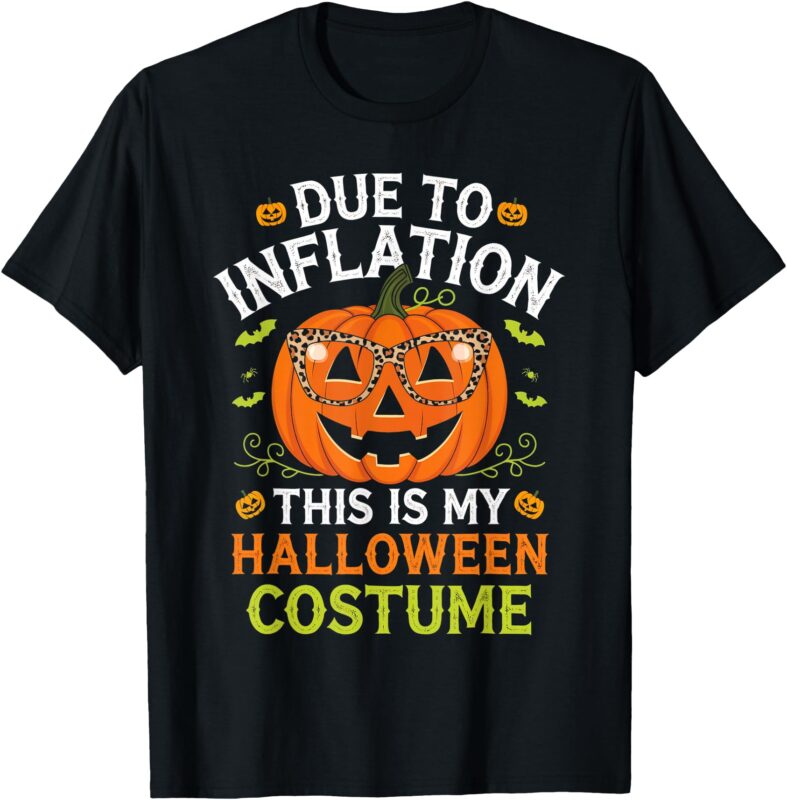 Halloween Costumes Woman 2024 Funny Due to Inflation T-Shirt