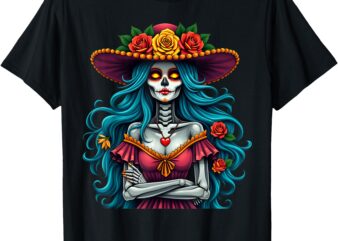 Halloween Dia De Los Muertos T-Shirt