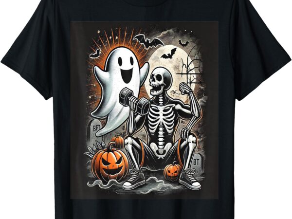 Halloween fitness gym workout shirt with fun fall design. t-shirt