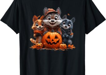 Halloween Fox Friends Trio T-ShirtHalloween Fox Friends Trio T-Shirt