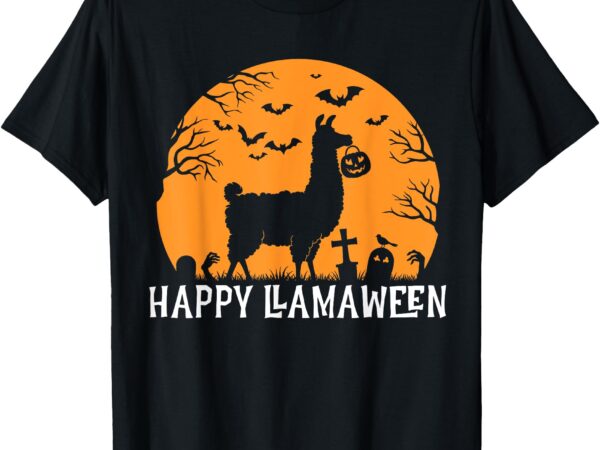 Halloween llama happy llamaween t-shirt