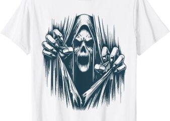 Halloween Party Costume Scary Ghoul Ripping Through Body T-Shirt