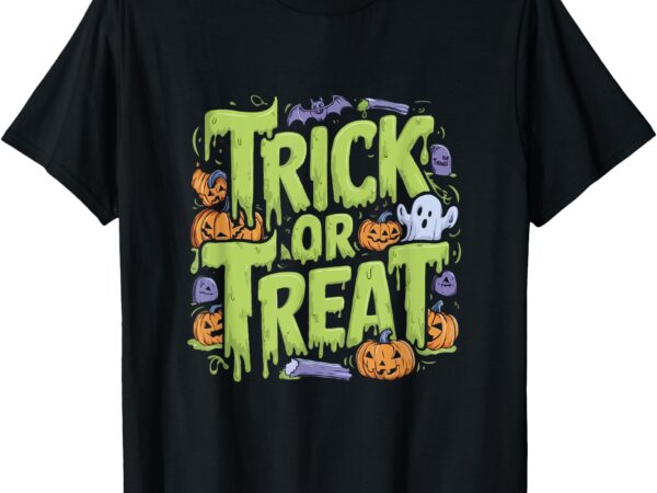 Halloween pumpkin trick or treat spooky jackolantern t-shirt