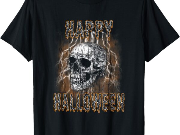 Halloween skull lightning t-shirt