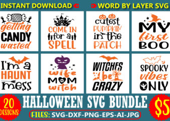 Halloween svg bundle, halloween svg, halloween vector, sarcastic svg, dxf eps png, silhouette, cricut, cameo, digital, funny mom svg, witch