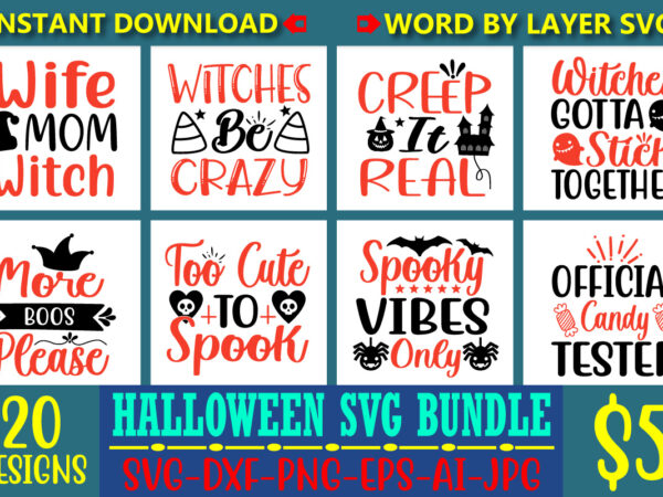 Halloween svg bundle, halloween svg, halloween vector, sarcastic svg, dxf eps png, silhouette, cricut, cameo, digital, funny mom svg, witch