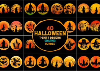 Halloween T-Shirt Design Graphic Bundle