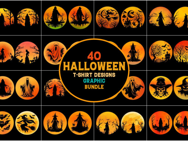 Halloween t-shirt design graphic bundle