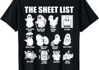 Halloween funny shirt Boo Sheet Halloween the sheet list T-Shirt