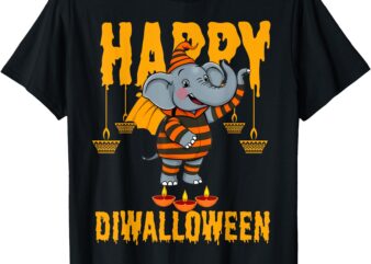 Happy Diwalihalloween Halloween Diwali T-Shirt