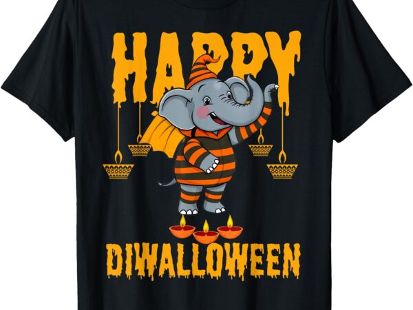 Happy diwalihalloween halloween diwali t-shirt