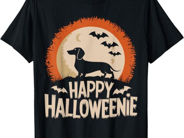 Happy halloweenie dachshund t-shirt