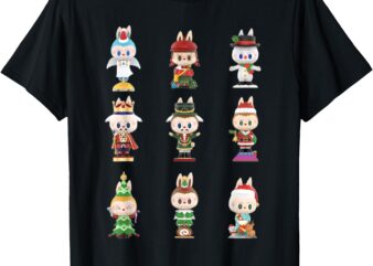 Happy Xmas Labubu Lover Cute Labubu The Monsters Christmas T-Shirt