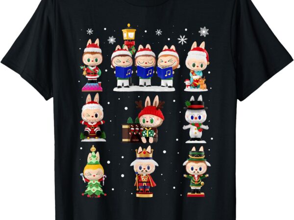 Happy xmas labubu lover cute labubu the monsters christmas t-shirt