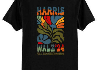 Harris Walz 2024 For President – Retro Groovy T-Shirt