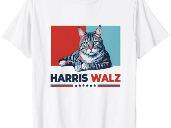 Harris walz 2024 obviously democrat cat, madam president, vote blue t-shirt