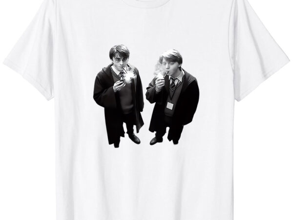 Harry and ron smoking camera classic t-shirt