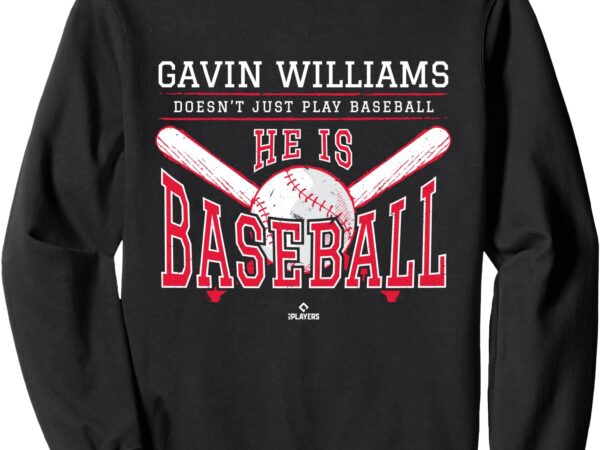 He is baseball gavin williams cleveland baseball mlbpa sweatshirt