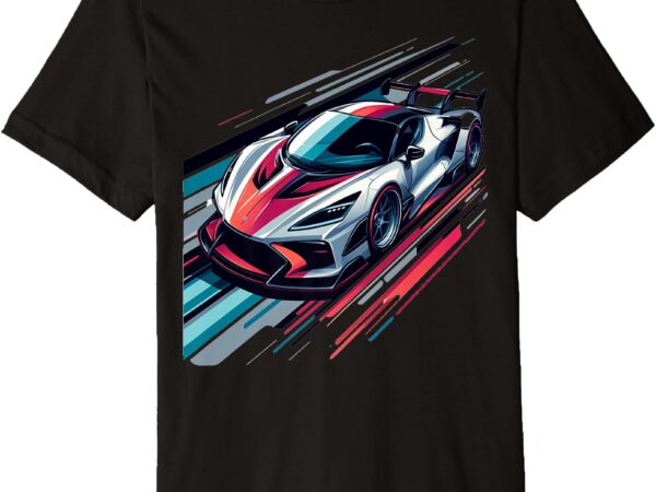 High-speed race car premium t-shirt