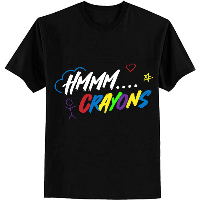 Hmmmm crayons black Classic T-Shirt