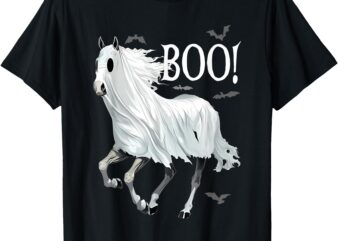 Horse Cosplay Ghost Boo – Horse Ghost Halloween T-Shirt