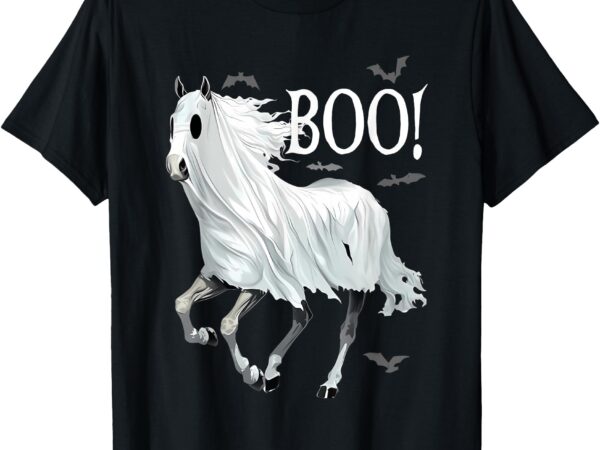 Horse cosplay ghost boo – horse ghost halloween t-shirt