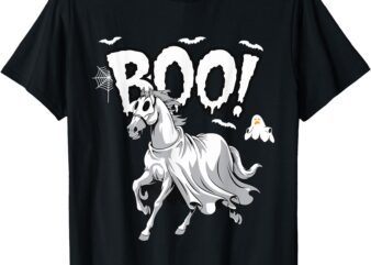 Horse Cosplay Ghost Boo – Horse Ghost Halloween T-Shirt T-Shirt