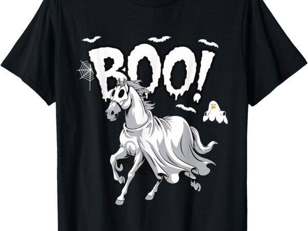 Horse cosplay ghost boo – horse ghost halloween t-shirt t-shirt