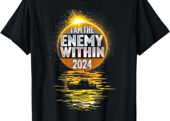 I Am the Enemy Within Funny Vintage Solar Eclipse Men Women T-Shirt