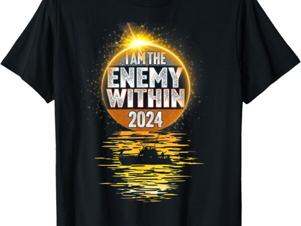 I am the enemy within funny vintage solar eclipse men women t-shirt