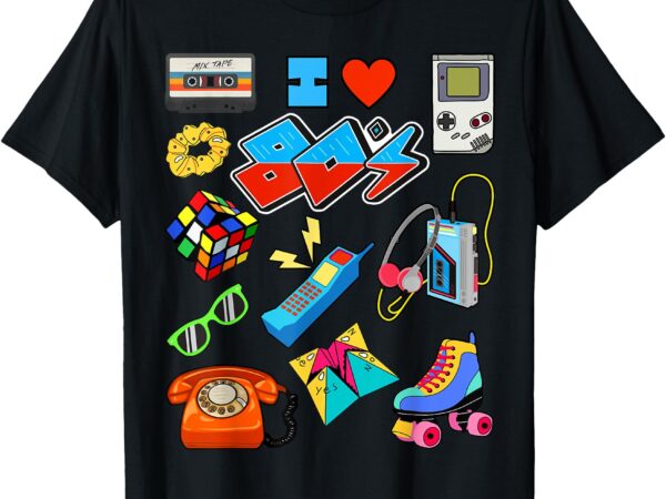 I love the 80s men women kids 80’s party retro costume t-shirt